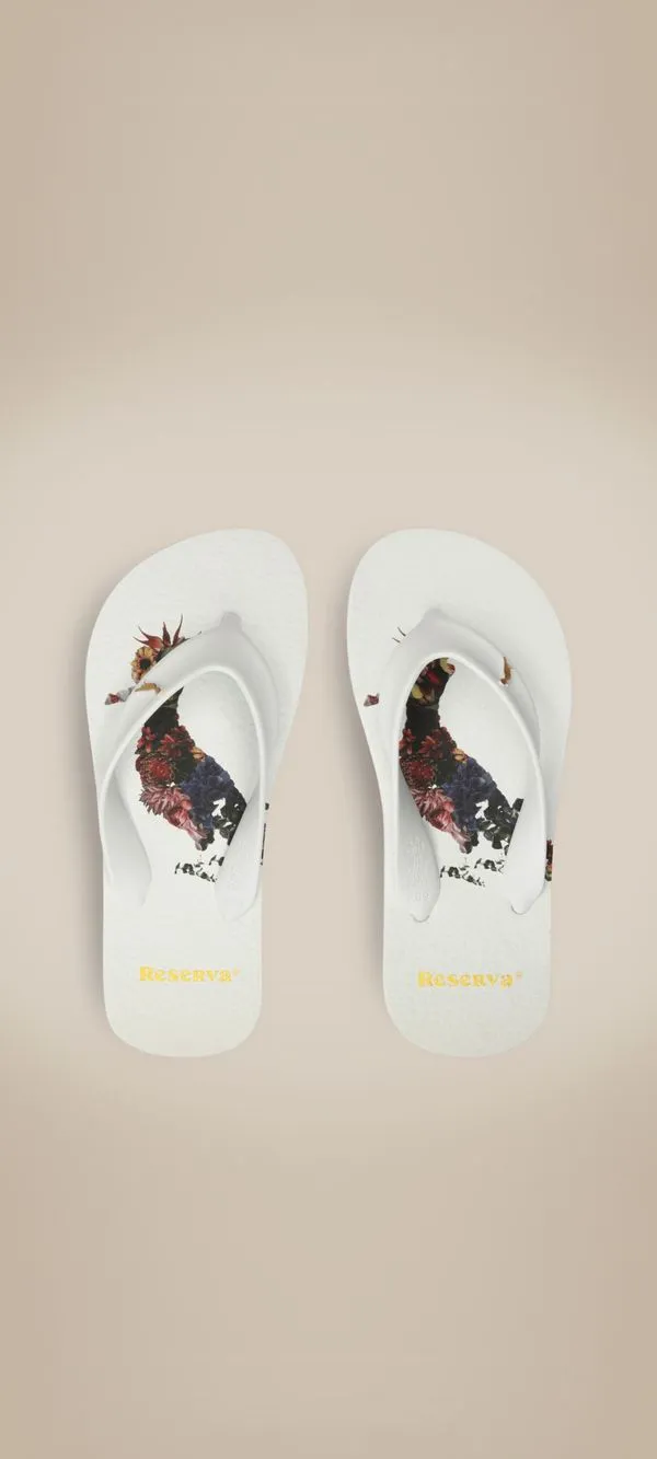 Chinelo Rmi Pica-pau Flores Urbanas Branco/Branco - 33/34