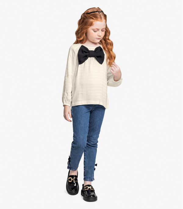 Conjunto Bata Com Calça Jeans Trick Nick Bege 2