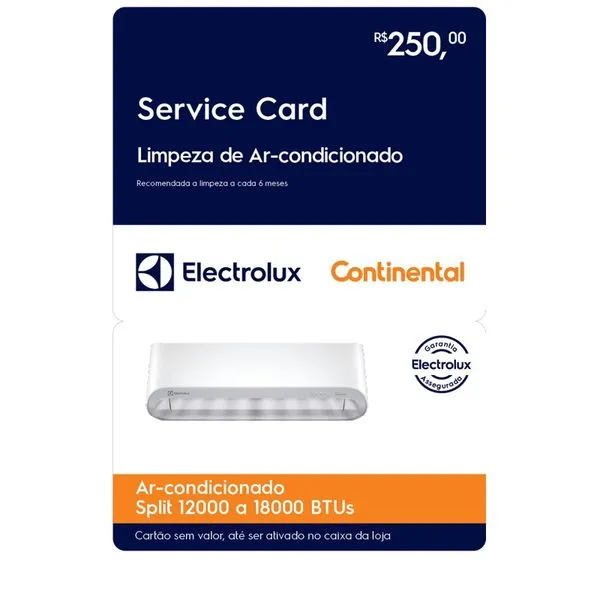 Serviço de Limpeza para Split 12000BTU a 18000BTU - Electrolux