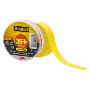 Fita isolante amarela 19 mm x 20 m Scotch 35+ HB004482491 - 3M