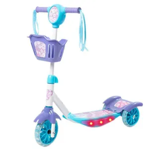 Patinete 3 Rodas com Cesta Play&Fun Lilás com Azul