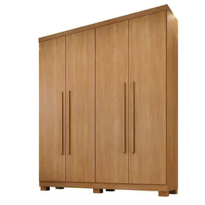 Guarda-roupa Filadélfia 4 Portas 3 Gavetas - Benetil Cinamomo