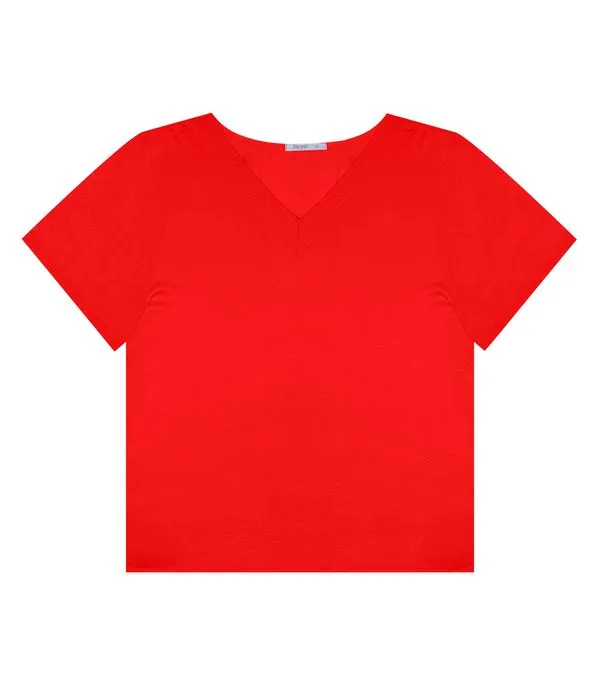 Blusa Feminina Plus Size Secret Glam Laranja Plus G3