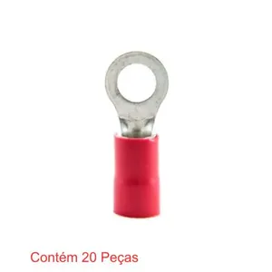 Terminal Anel Pré-Isolado Para Fios e Cabos de 0,5 ã 1,5mm² Vermelho 20 Peças - Sforplast (MP) Terminal Anel Pré-Isolado Para Fios e Cabos de 0,5 à 1,5mm² Vermelho 20 Peças - Sforplast (MP)