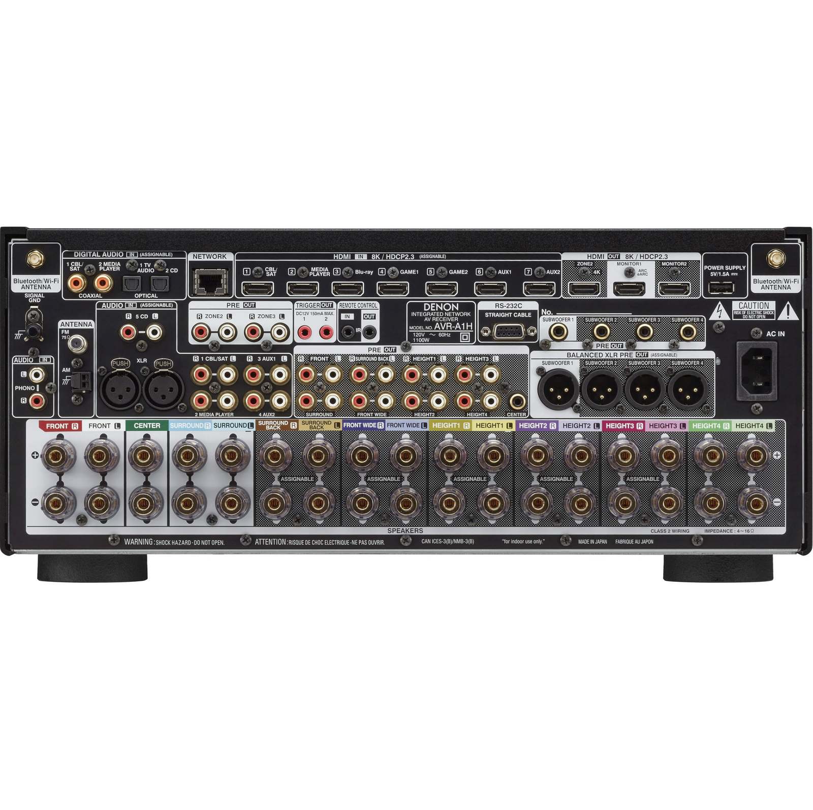 Receiver Denon AVR-A1H 15.4 Canais Dolby Atmos 9.4.6 ( 120v )
