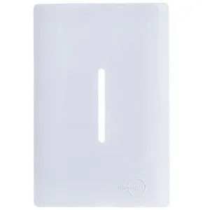 Placa 4x2 para 1 Interruptor Vertical + Suporte Branco da Linha Novara - 1100-62 - DICOMPEL