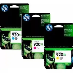 Cartucho Hp 920xl Kit 3 Cores 6000 6500 E709c 7500a