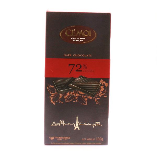 Chocolate 72% Cacau Cémoi 100g