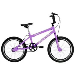 Bicicleta Sts Cross Bmx Aro 20 Quadro Aço 1v V-brake Lilás Free Action Bicicleta Sts Cross Bmx Aro 20 Quadro Aço 1v Lilás Free Action