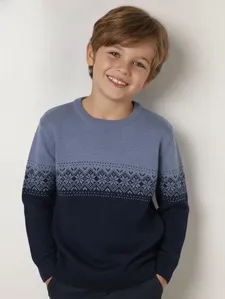 Blusão Tricot Infantil Para Menino - MARINHO/AZUL 4