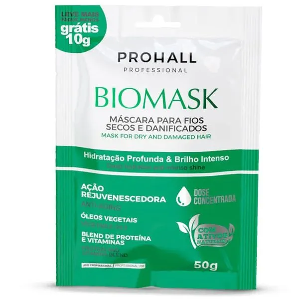 Sachê Máscara de Hidratação Prohall Biomask 50g