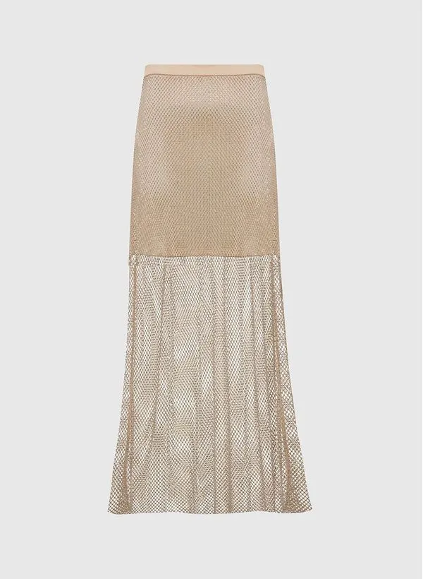Saia Ester Shine Midi Bo.Bô Feminina PP