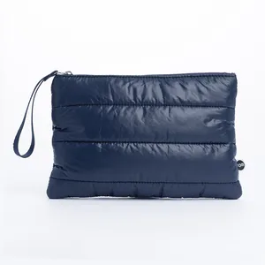 Necessaire Envelope Puffer Azul Marinho