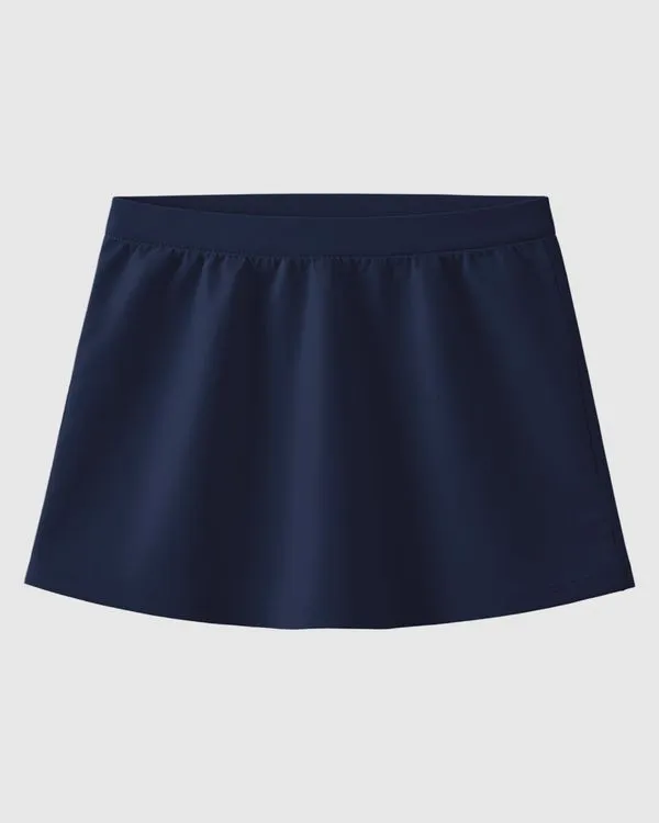 Saia Shorts Infantil Menina Cós Elástico Em Algodão Malwee Kids Azul - 6