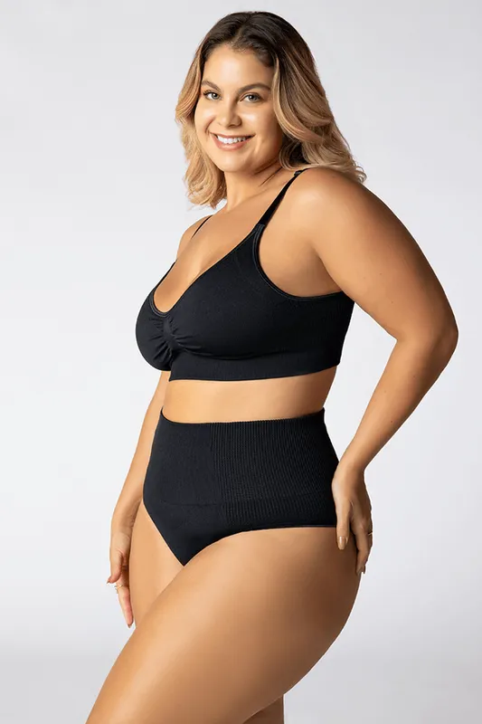 Calcinha Curve Sem Costura Feminina Lupo Tamanho: M (40 a 42) | Cor: Preto