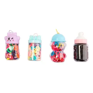 Kit Elásticos Para Cabelo Funny Sortido 60 Unidades Plástico Tpu E Plástico Pe 7x6,2x15cm LM4135 - honeyhome