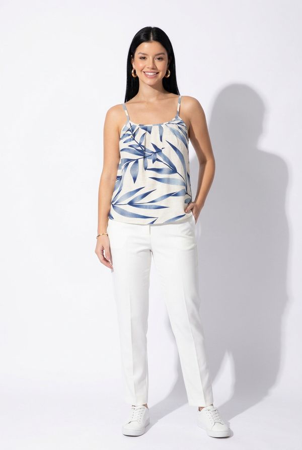 Blusa Marcinha Folhagem Azul G