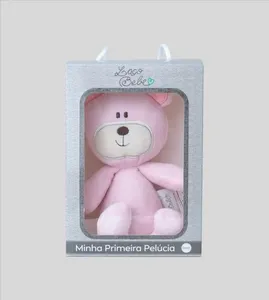 Minha Primeira Pelúcia Urso Bru Rosa Rosa