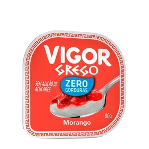 Iogurte Grego Morango Zero Vigor – 90g