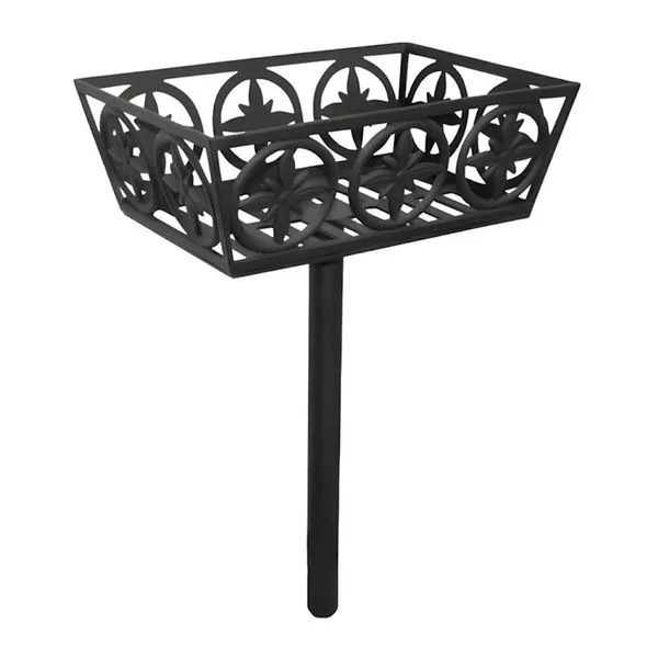 Lixeira para Calçada Rua Flor de Liz 56x40x28cm Alumínio Fundido Luminárias N. Sra. da Guia Lixeira Flor de Liz 56x40x28cm Alumínio Fundido Luminárias N. Sra. da Guia