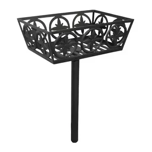 Lixeira para Calçada Rua Flor de Liz 56x40x28cm Alumínio Fundido Luminárias N. Sra. da Guia Lixeira Flor de Liz 56x40x28cm Alumínio Fundido Luminárias N. Sra. da Guia