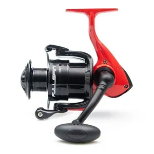 Molinete Kyuu Full Spin 2000 Relação de Recolhimento 5.2:1 Drag 12KG Preto e Vermelho Maruri Fishing Molinete Kyuu Full Spin 2000 Drag 12KG Freio em Inox Preto e Vermelho Maruri Fishing