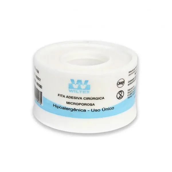 Fita Adesiva Cirúrgica Microporosa Hipoalergênica 10m Wiltex 12.5mm