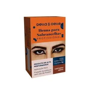 Henna Della&Delle Sobrancelhas Castanho Médio 3g