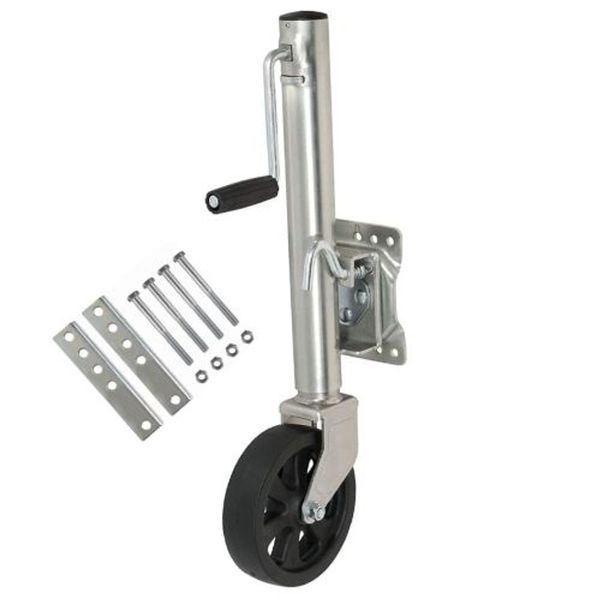Pedestal para Carretinha em Carreta 750 kg Zincado Retrátil Escamoteável Prata Apoio Ajustável Top Opções Pedestal para Carretinha em Carreta 750 kg Zincado Retrátil Escamoteável Prata Top Opções