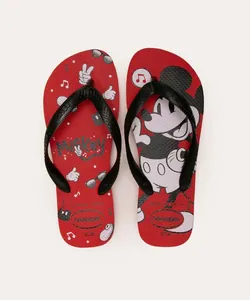 chinelo havaianas top mickey mouse vermelho 33-34