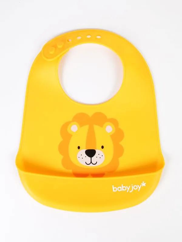 Babador Silicone Infantil Para Bebê - AMARELO