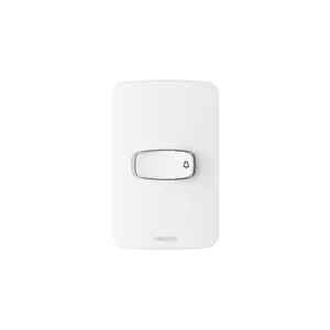 Conjunto 1 Pulsador Campainha 10A 250V Gracia Branco Alumbra