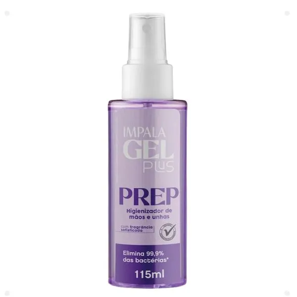 Prep Higienizador Impala De Mãos E Unhas Gel Plus 115ml