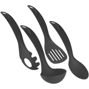 18229, Plasútil, utensílios para servir, kit utensílios 23cm, utensílios plástico, utensílios para servir 4 peças, kit de cozinha, utensíl