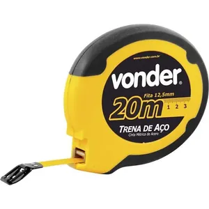 Trena de Aço Fechada 20mx12,5mm Corpo Plástico Emborrachado - VONDER