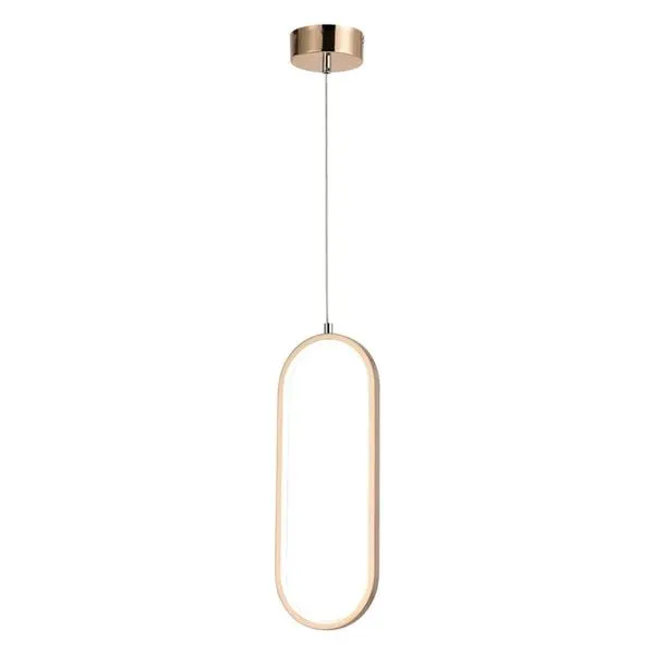 Pendente Nitrolux Led 3000K Branco Quente 15W Bivolt Lpl-008A Dourado (MP)