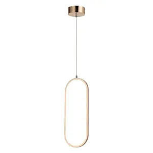 Pendente Nitrolux Led 3000K Branco Quente 15W Bivolt Lpl-008A Dourado (MP)