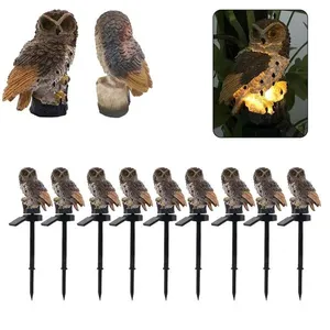 Kit 9 Corujas Luminária Solar LED Decorativa para Jardim SU-CORU IP65 Marrom Leva Pro Pet Kit 9 Corujas Luminária Solar LED SU-CORU IP65 Marrom Leva Pro Pet