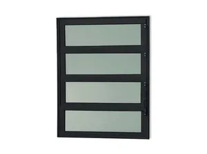 Vitro Basculante de Alumínio Preto Vidro Boreal - 80x80