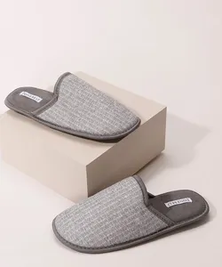 Pantufa Canelada Cinza Mescla 43-44