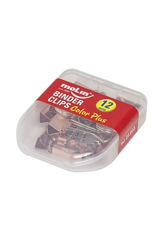Binder Clips Molin Dourado Rosé 19mm com 12 Unidades