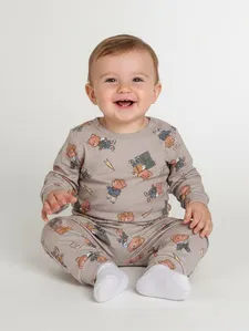 Pijama Térmico Infantil Para Bebê- BEGE G