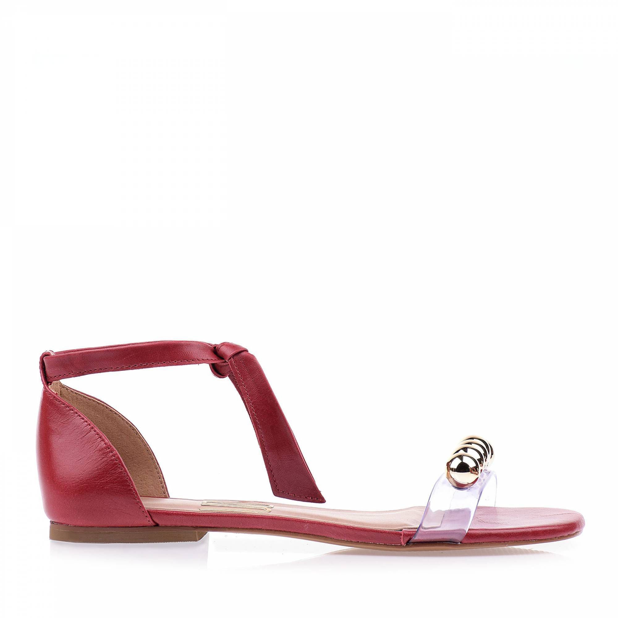 Flat Couro Carmim
