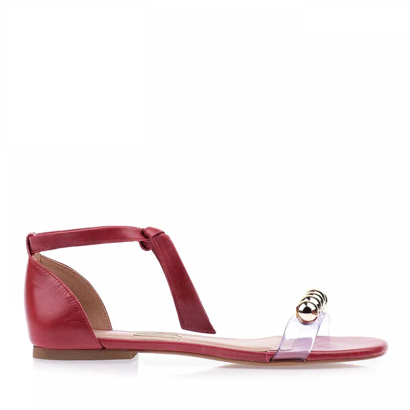 Flat Couro Carmim