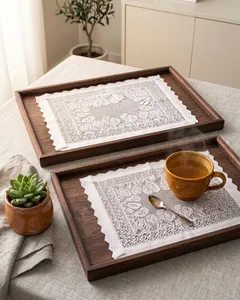 Lugar Americano 2 Peças 30cm x 40 cm Renda Branco UN