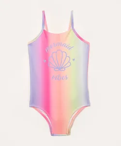 maiô infantil mermaid vibes com proteção uv colorido 8