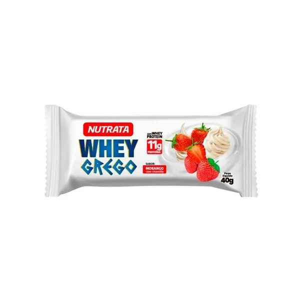 Barra Proteica WHEY GREGO BAR Morango com Chantilly 40g