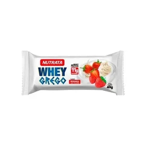 Barra Proteica WHEY GREGO BAR Morango com Chantilly 40g