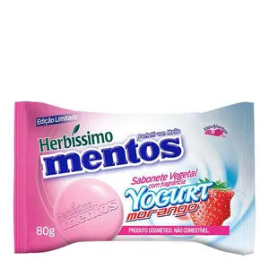 Sabonete em Barra Vegetal Herbíssimo Mentos Yogurt Morango 80g