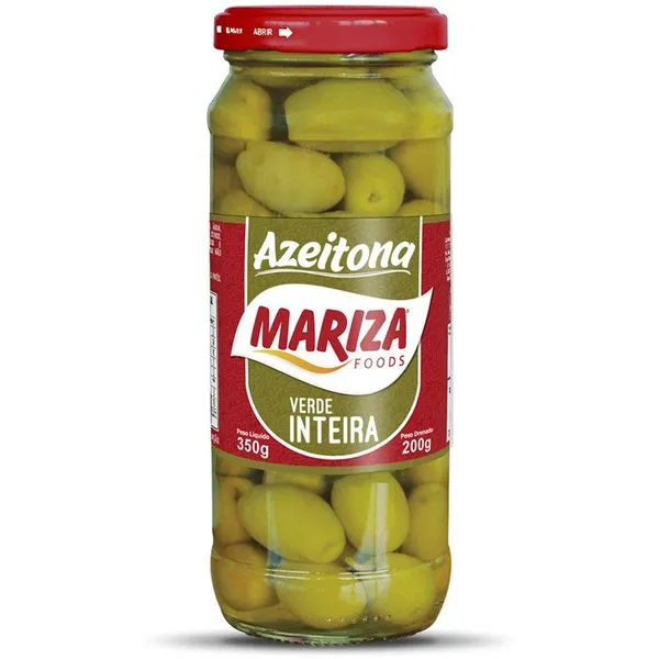 Azeitona Verde Inteira Mariza 200g